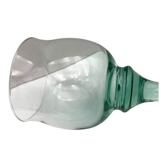 Libbey Clarion Goblets 16 oz. Spanish Green 6 7/8" Vintage Wine Glass Set of 4 - Picture 7 of 8